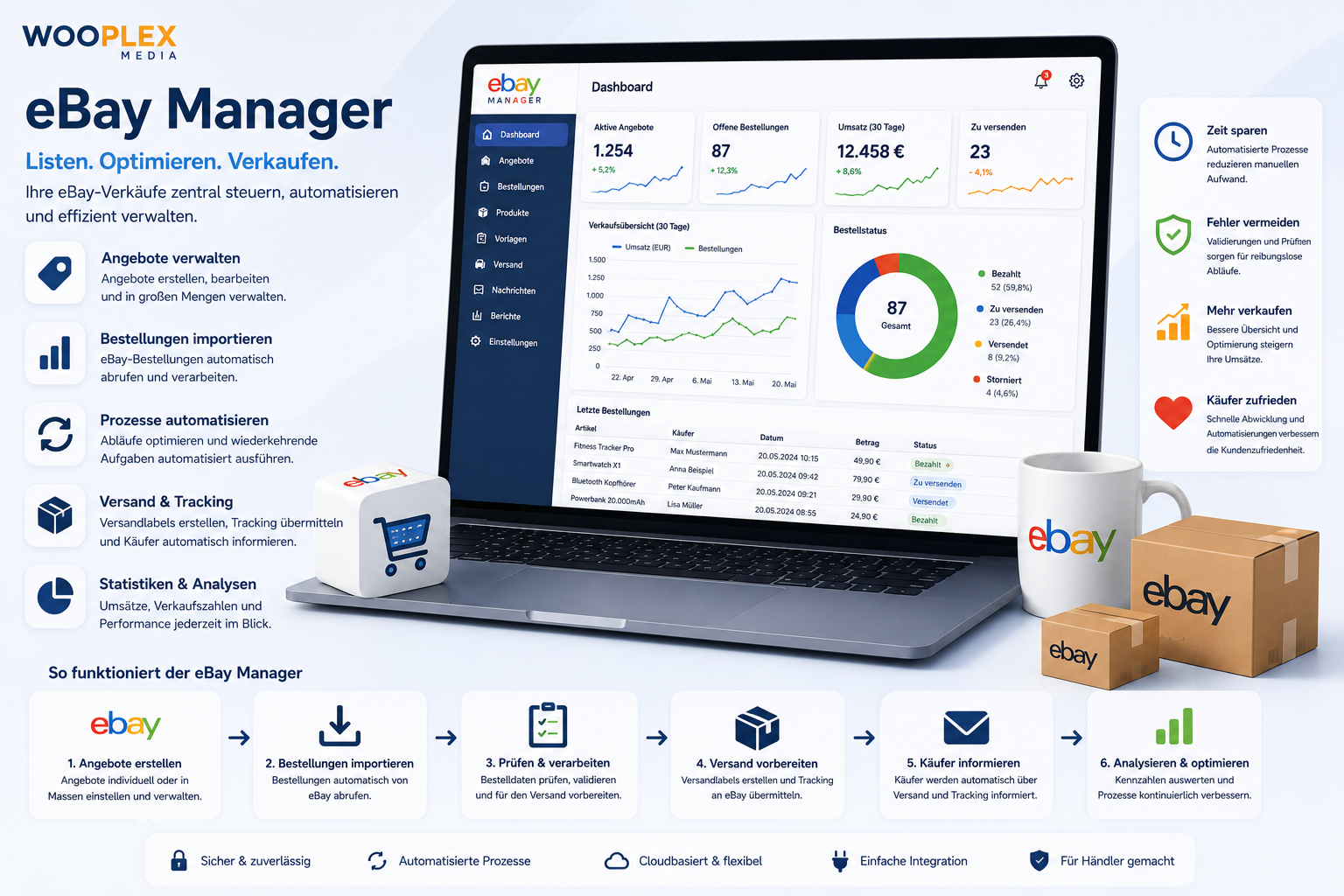 Ebay Versandtool Konzeptgrafik von Wooplex Media