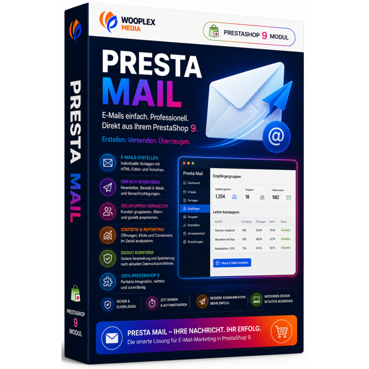 WM PrestaMail – E-Mail-Modul für PrestaShop 9