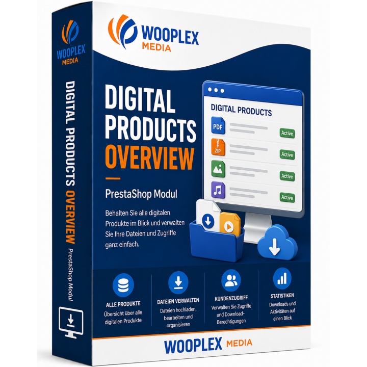 Digital Product Overview – Digitale Produkte für PrestaShop