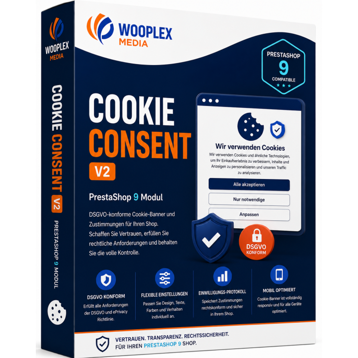 DSGVO Cookie Consent Modul für PrestaShop