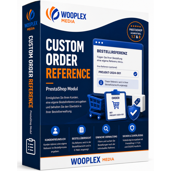 Custom Order Reference – Eigene Bestellnummern für PrestaShop