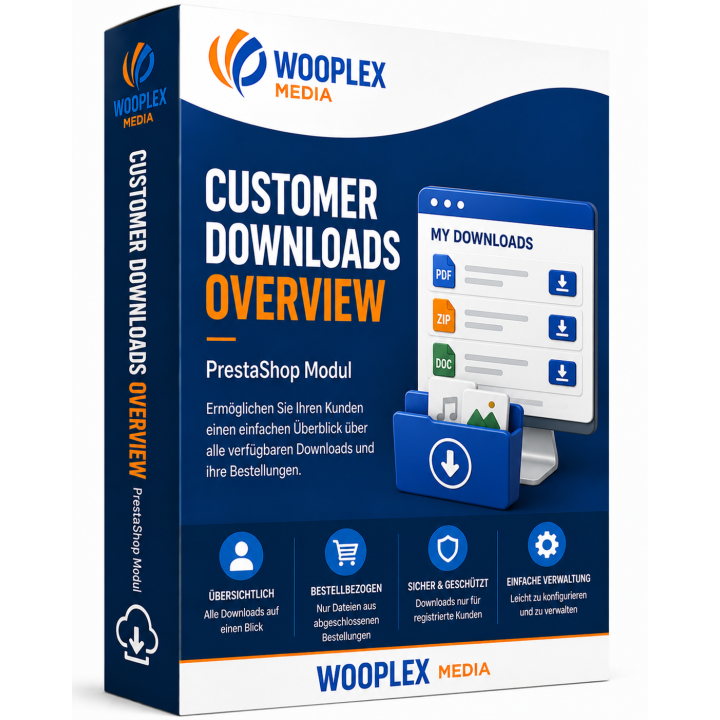 Download Info Center – Download Informationen für PrestaShop