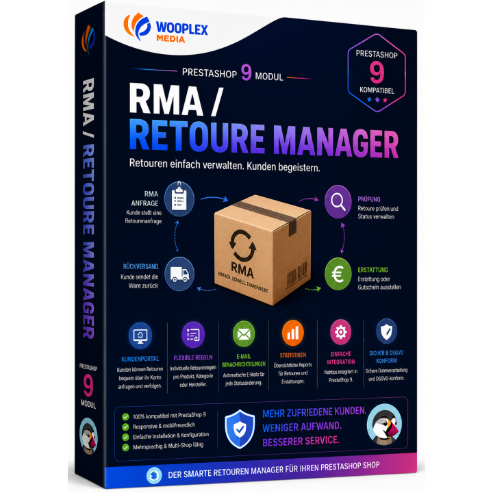 RMA Retoure Manager – Retouren Modul für PrestaShop