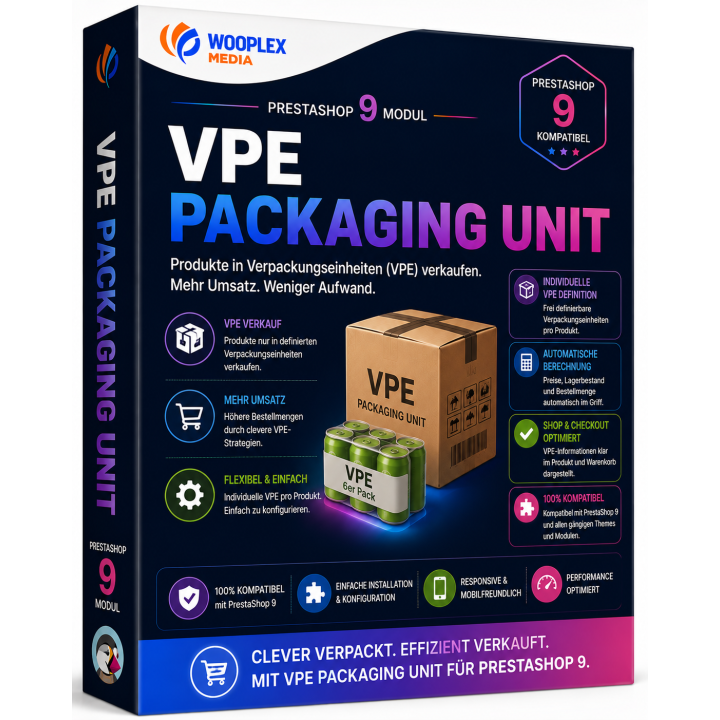 VPE Packaging Unit – Verpackungseinheiten für PrestaShop