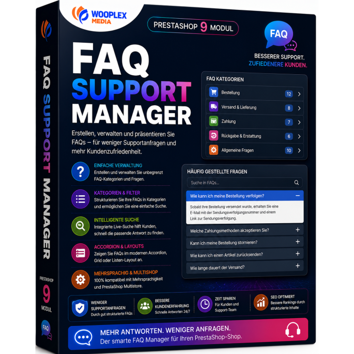 FAQ & Support Center – FAQ Modul für PrestaShop