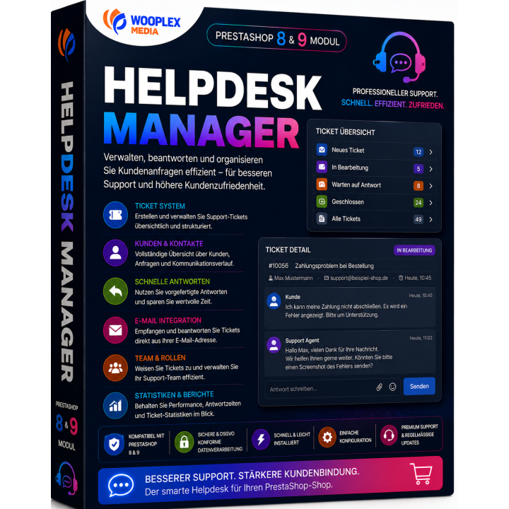 Helpdesk Manager – Ticketsystem für PrestaShop