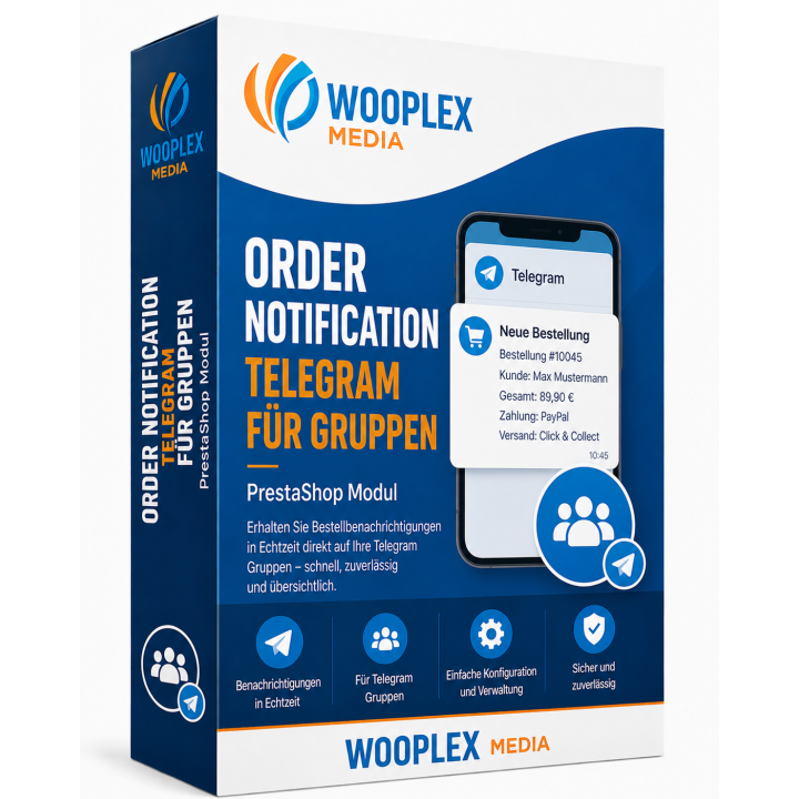Telegram Order Notify Groups – Gruppenbenachrichtigungen für PrestaShop