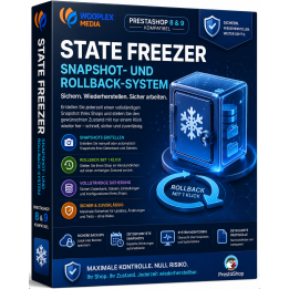 Wooplex State Freezer Professional – Snapshot- & Rollback-System für PrestaShop 8 & 9