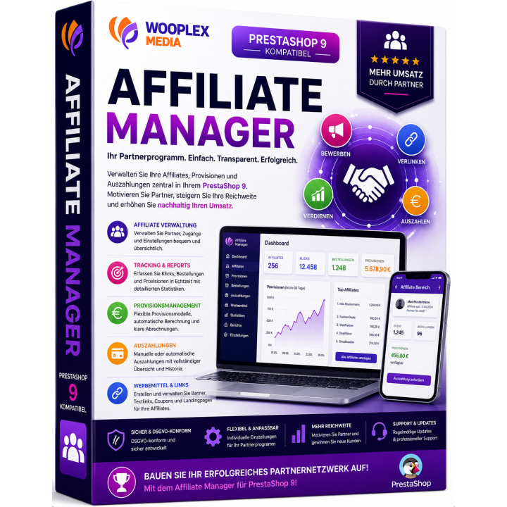 Affiliate Manager für PrestaShop 9