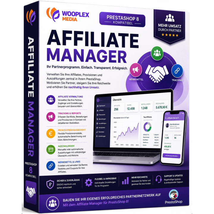 Affiliate Manager für PrestaShop 8
