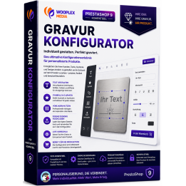 Gravurkonfigurator für PrestaShop – Texte, Motive & Logos