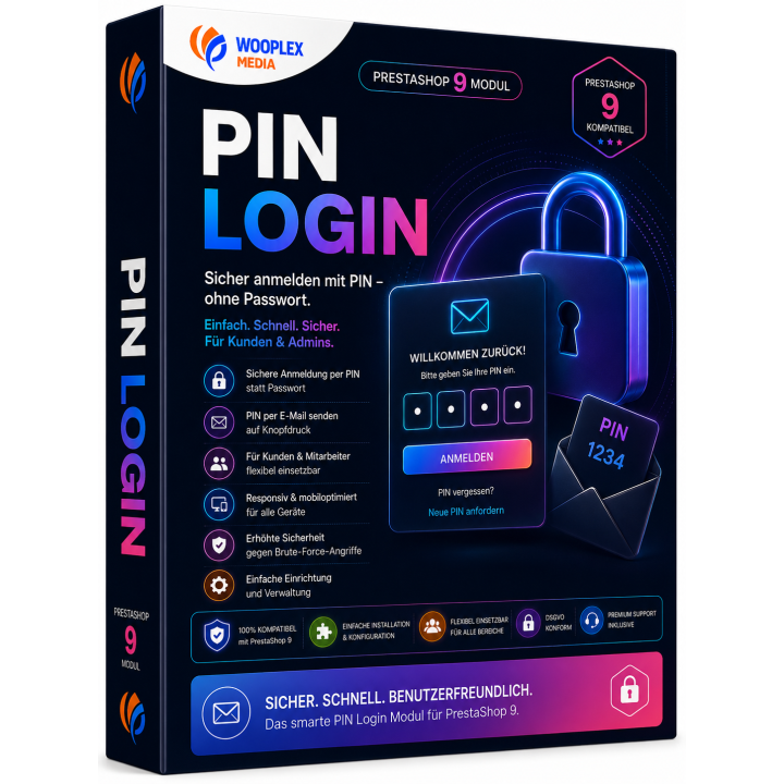 Login mit PIN für PrestaShop 9 – Kundenlogin ohne Passwort