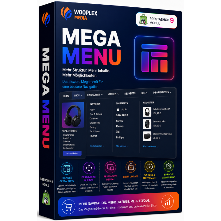 WM Mega Menu Builder für PrestaShop 9