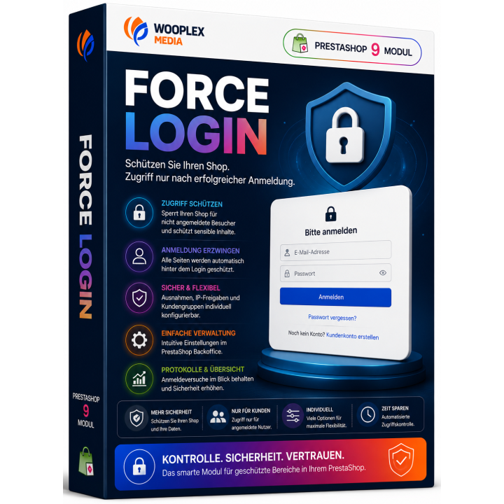 WM Force Login – Loginzwang für PrestaShop 9