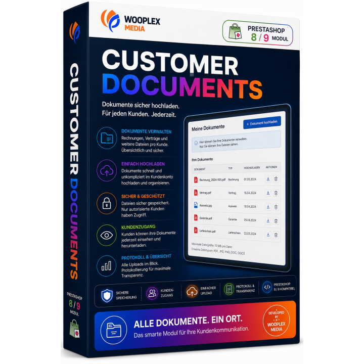 WM Customer Documents – Kundendokumente für PrestaShop