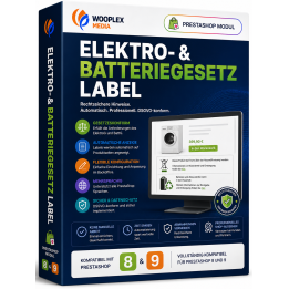 ElektroG & Batterielabel Modul für PrestaShop 8