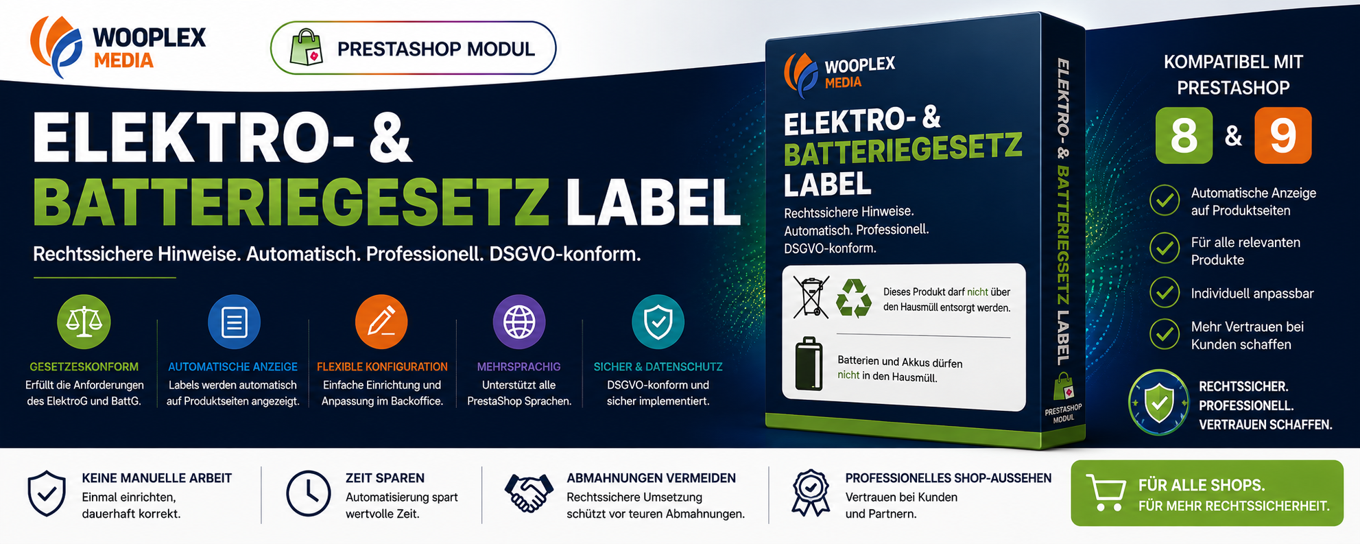 ElektroG und Batterierecht im Onlineshop: Kennzeichnung direkt am Produkt verwalten