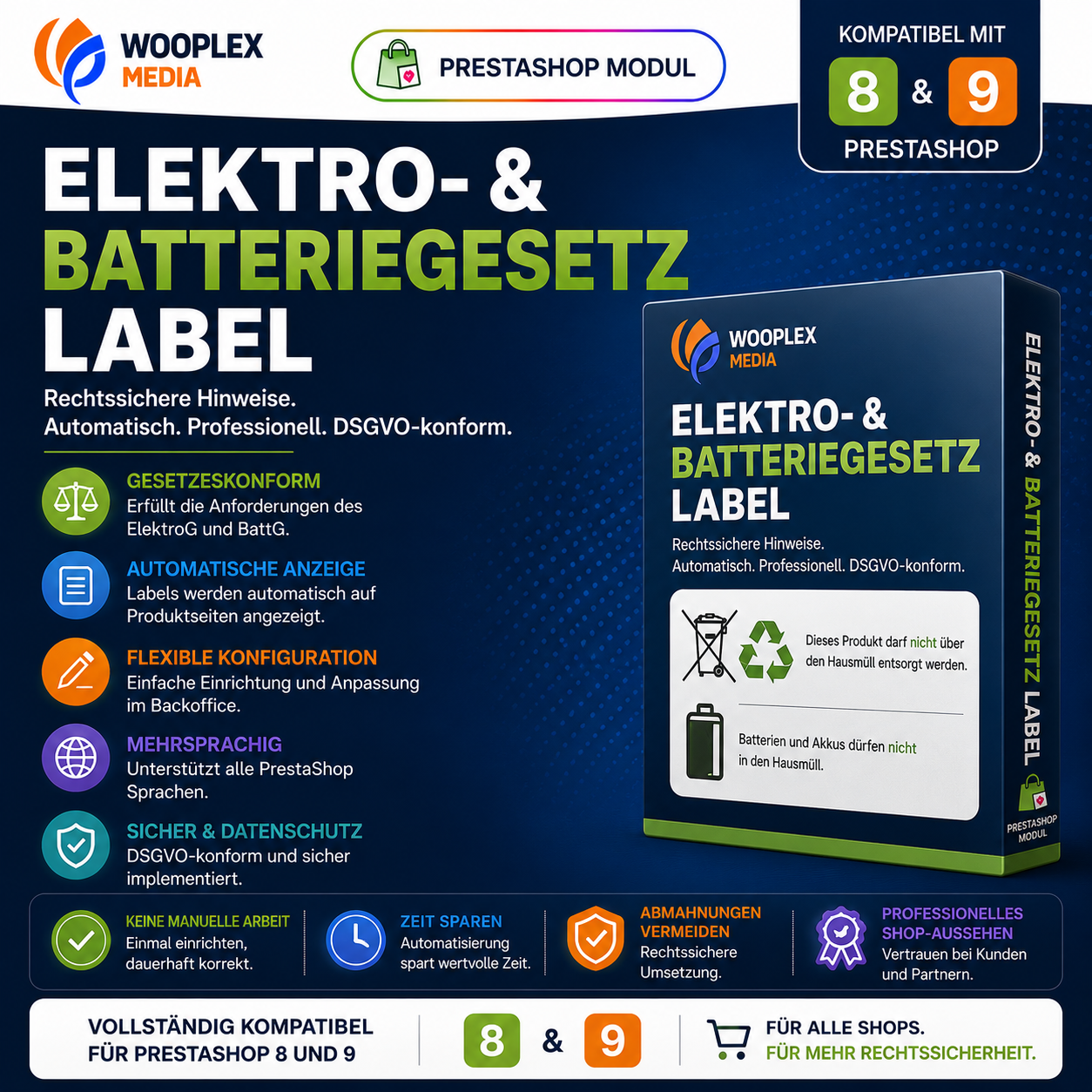 ElektroG und Batterierecht im Onlineshop: Kennzeichnung direkt am Produkt verwalten