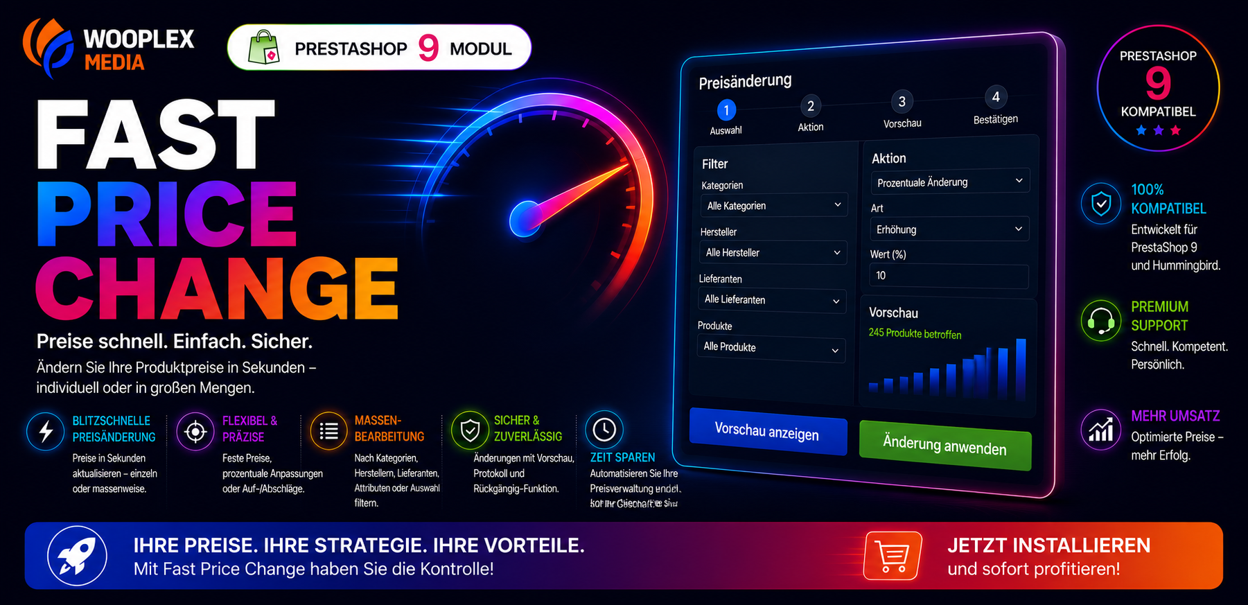Produktpreise in PrestaShop 9 schneller ändern – WM Fast Price Change