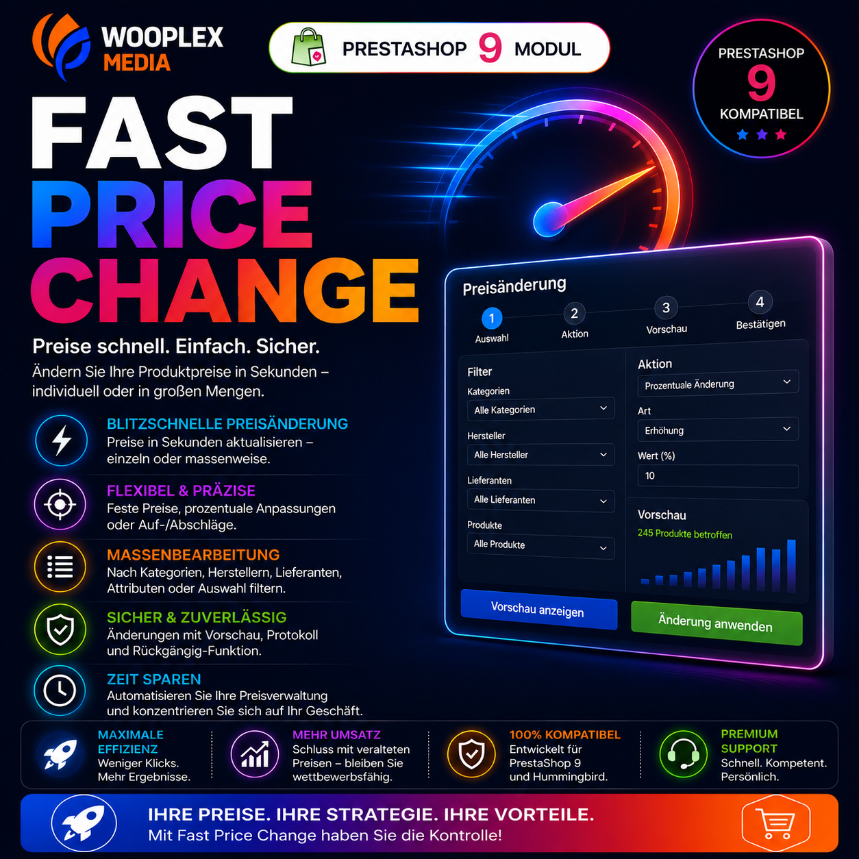 Produktpreise in PrestaShop 9 schneller ändern – WM Fast Price Change