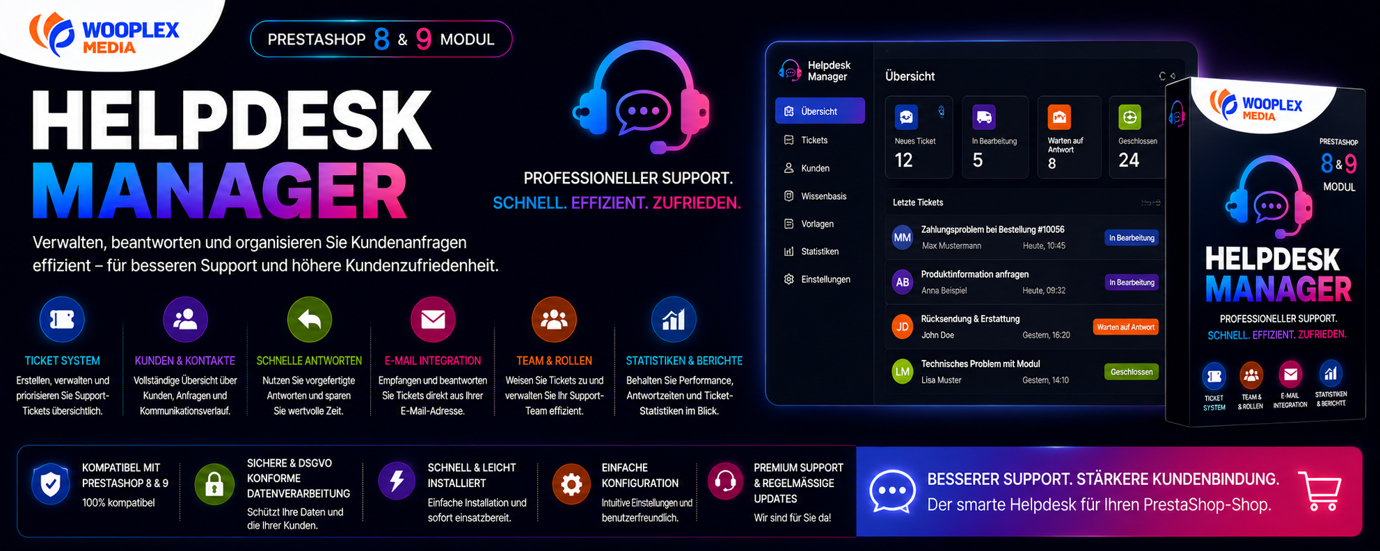 Neues PrestaShop Modul: WM Helpdesk Manager für PrestaShop 8 & 9