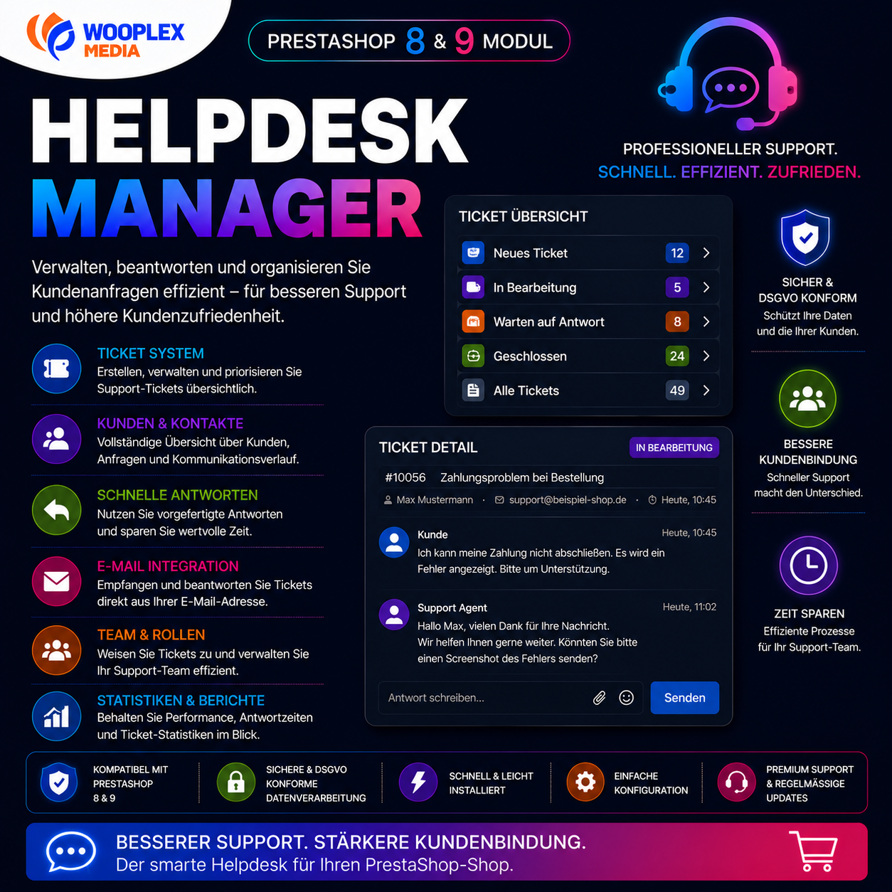 Neues PrestaShop Modul: WM Helpdesk Manager für PrestaShop 8 & 9