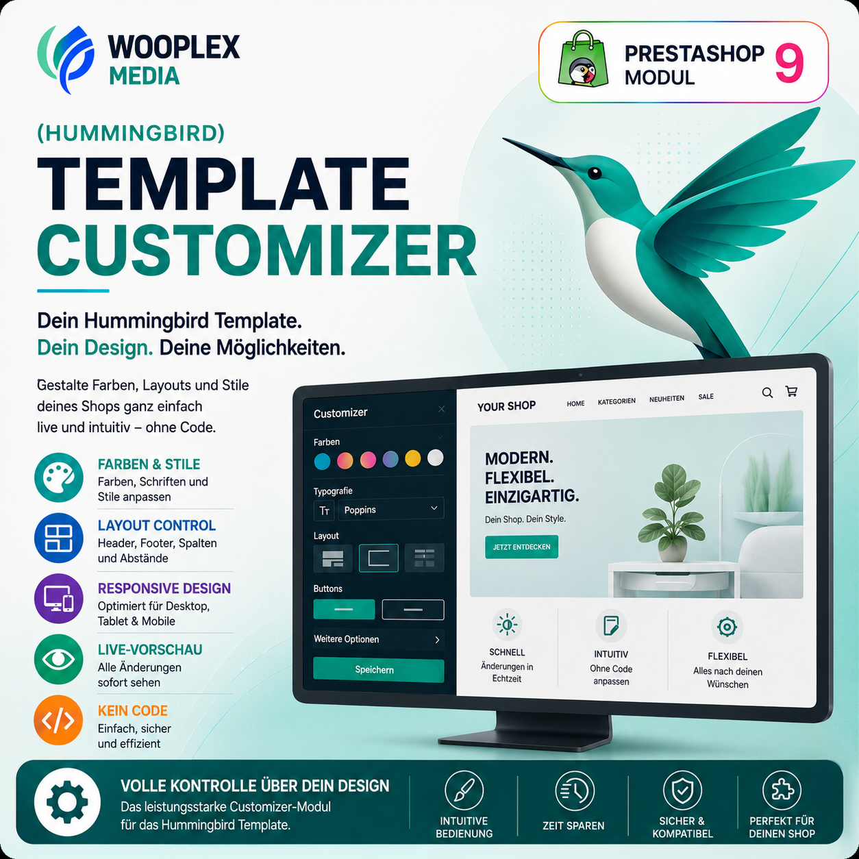 Hummingbird Template komfortabel anpassen: Der WM Hummingbird Customizer für PrestaShop