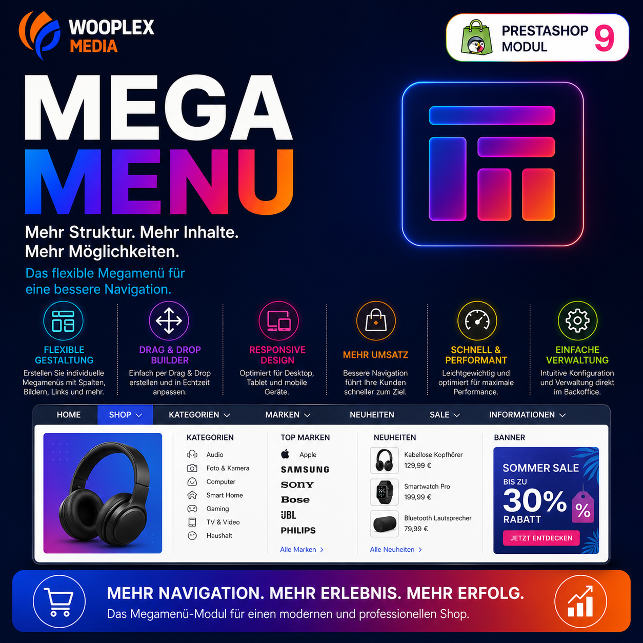Warum ein modernes Mega Menu für PrestaShop 9 so wichtig ist