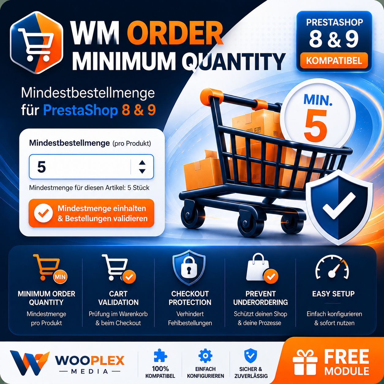 Kostenloses PrestaShop Modul: WM Minimum Order Quantity