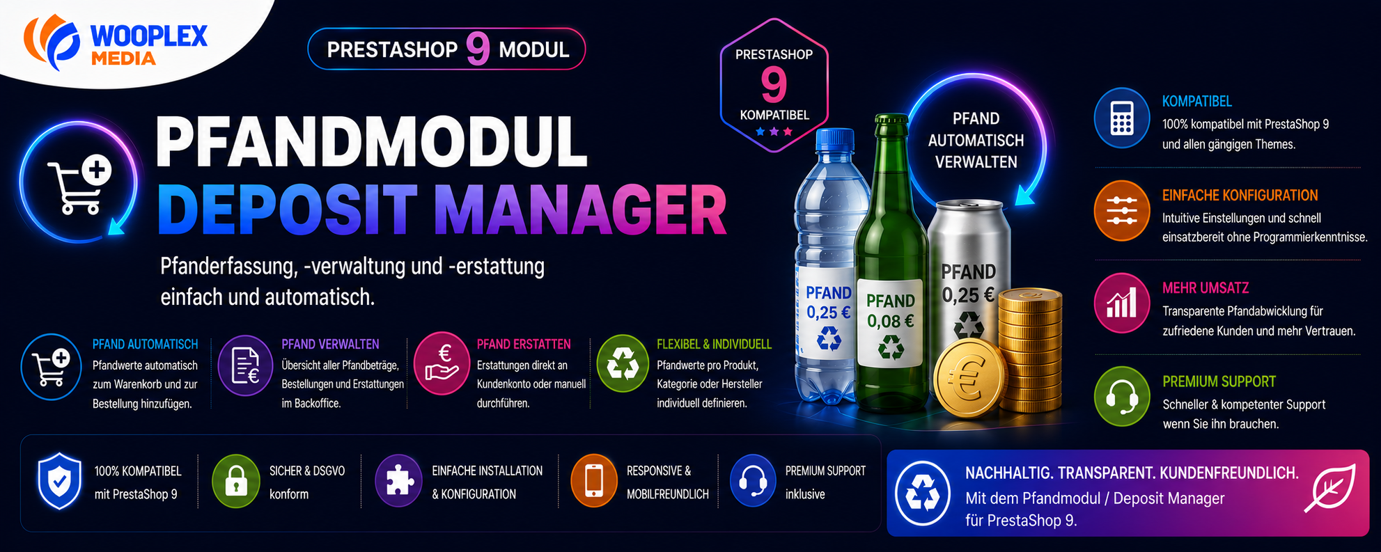 Pfandpflichtige Produkte in PrestaShop verkaufen – So verwalten Sie Pfandbeträge professionell