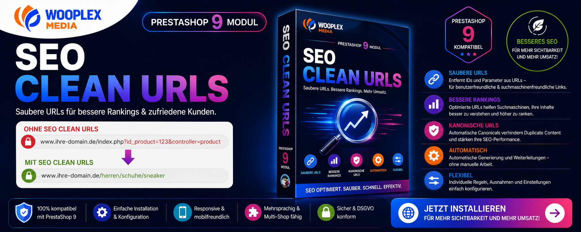 Saubere SEO-URLs in PrestaShop 9: IDs und .html endlich entfernen